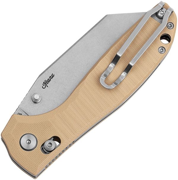 Bestech Liger Bar Lock Beige G10 Wharncliffe