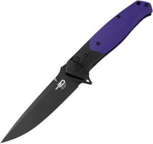 Bestech Swordfish Button Lock Black PVD Purple