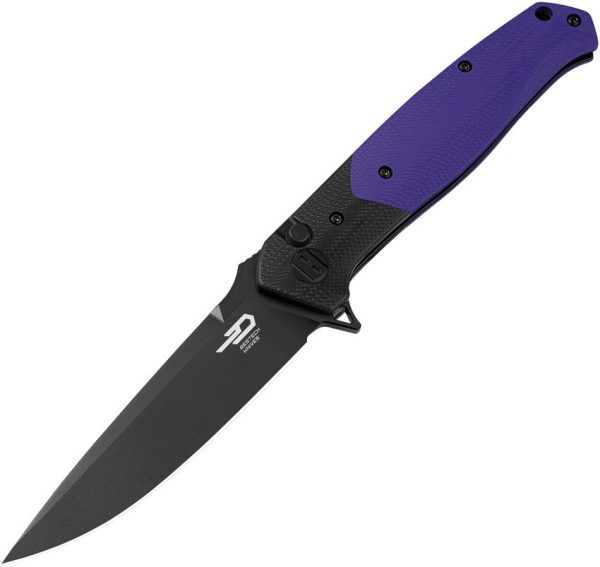 Bestech Swordfish Button Lock Black PVD Purple