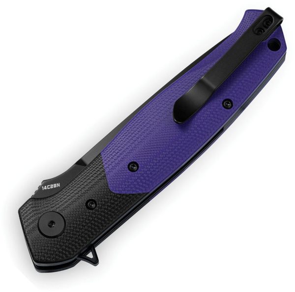 Bestech Swordfish Button Lock Black PVD Purple