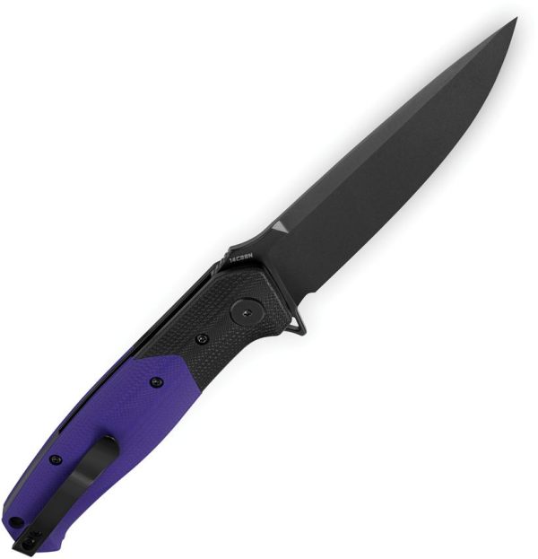 Bestech Swordfish Button Lock Black PVD Purple