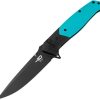 Bestech Swordfish Button Lock PVD Teal G10