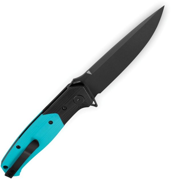 Bestech Swordfish Button Lock PVD Teal G10