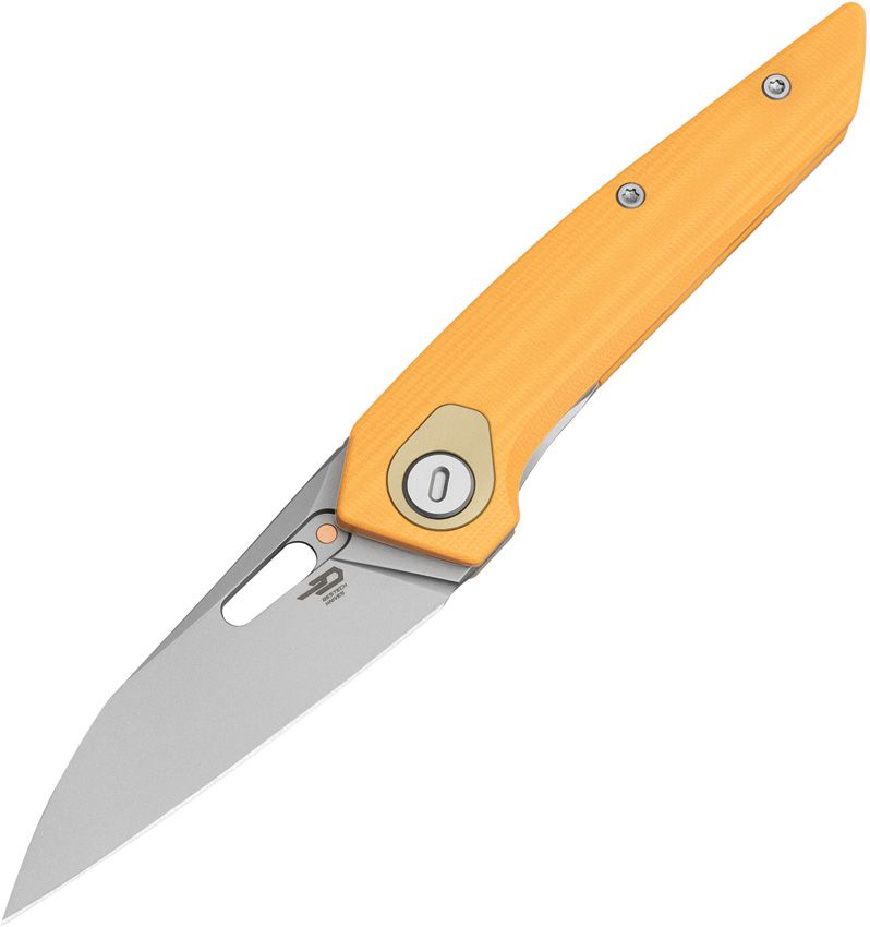 Bestech Knives VK-Void Linerlock Folding Knife Yellow G10 2.88"