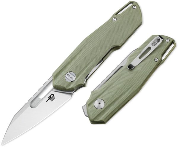 Bestech Toddler Linerlock Folding Knife - OD Green G10