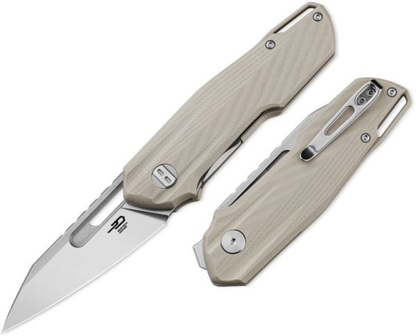 Bestech Toddler Linerlock Folding Knife - Desert Tan G10