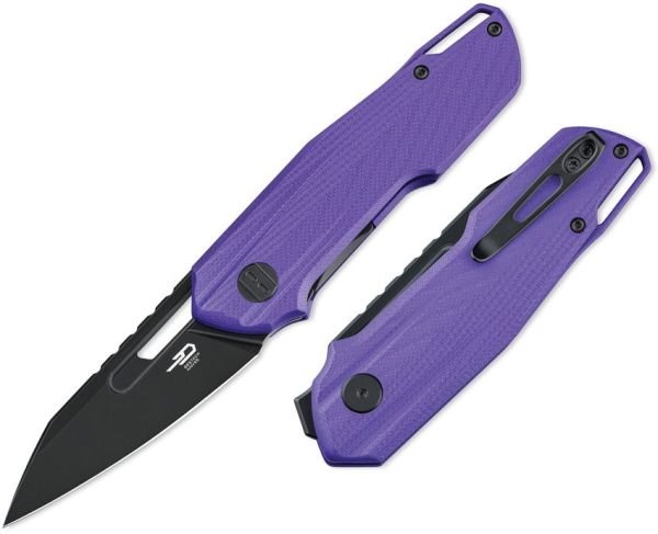 Bestech Toddler Linerlock Folding Knife - Purple G10