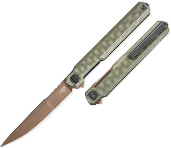 Bestech Duoz Linerlock OD Green G10 EDC Knife