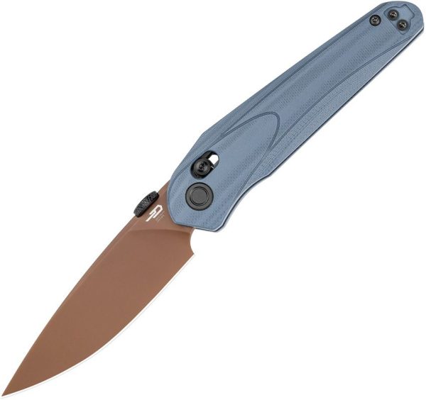 Bestech Mothus Crossbar Lock Blue-Gray G10 Folding Knife
