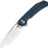 Bestech Falko Linerlock Blue Carbon Fiber EDC Knife