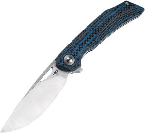 Bestech Falko Linerlock Blue Carbon Fiber EDC Knife