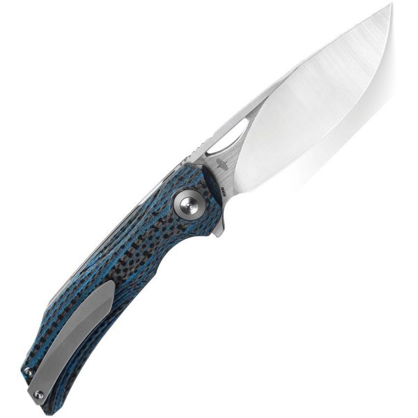 Bestech Falko Linerlock Blue Carbon Fiber EDC Knife
