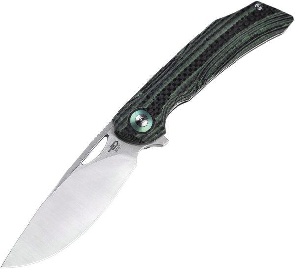 Bestech Falko Linerlock Green Carbon Fiber EDC Knife