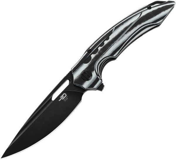 Bestech Ornetta Linerlock Black/White Stonewash N690 Knife