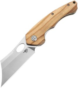 Bestech Skirmish Linerlock D2 Satin - Olivewood Handle