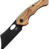 Bestech Skirmish Linerlock D2 Stonewash - Olivewood