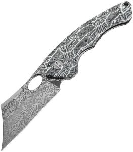 Bestech Skirmish Damascus Linerlock - Black White G10