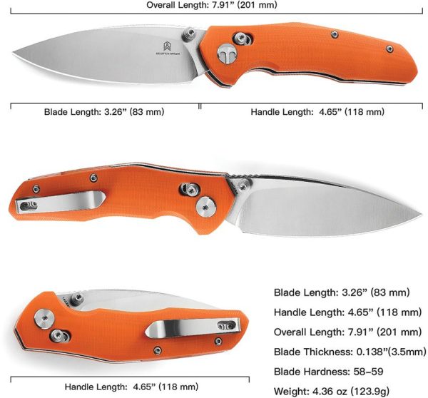 Bestech Ronan B-Lock Orange G10 Folding Knife