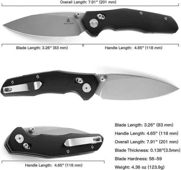 Bestech Ronan B-Lock Stonewash Black G10