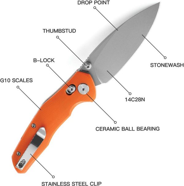 Bestech Ronan B-Lock Stonewash Orange G10
