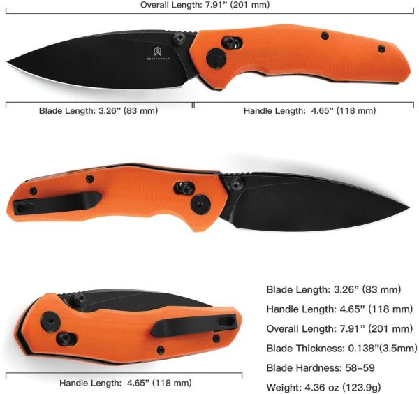 Bestech Ronan B-Lock Black Stonewash Orange