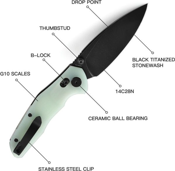 Bestech Ronan B-Lock Jade G10 Black Stonewash