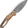 Bestech Ronan B-Lock Damascus Olive Wood Folding Knife