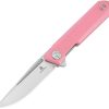 Bestech Mini Dundee Linerlock Pink G10 EDC Knife