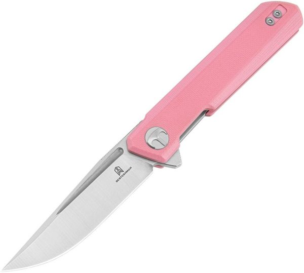 Bestech Mini Dundee Linerlock Pink G10 EDC Knife