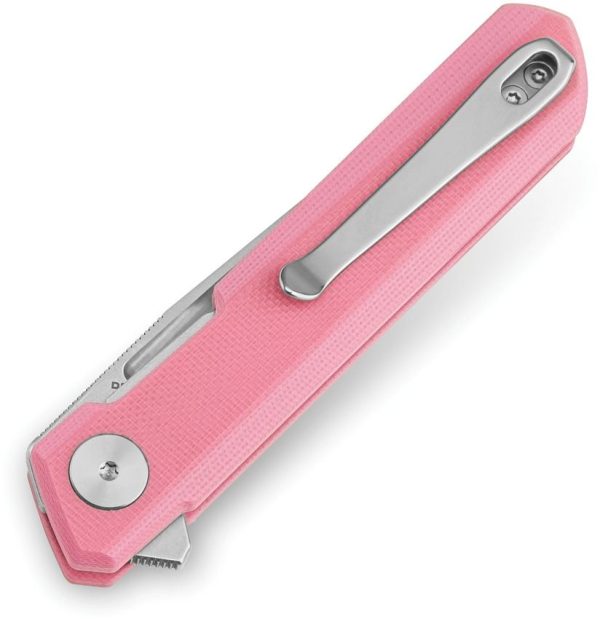 Bestech Mini Dundee Linerlock Pink G10 EDC Knife
