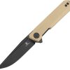 Bestech Mini Dundee Linerlock Khaki PVD Coated D2 Knife