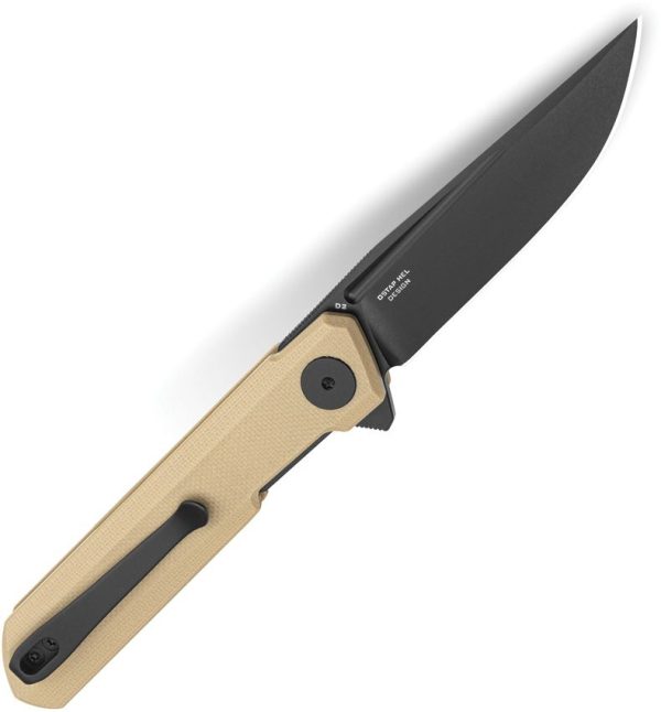 Bestech Mini Dundee Linerlock Khaki PVD Coated D2 Knife