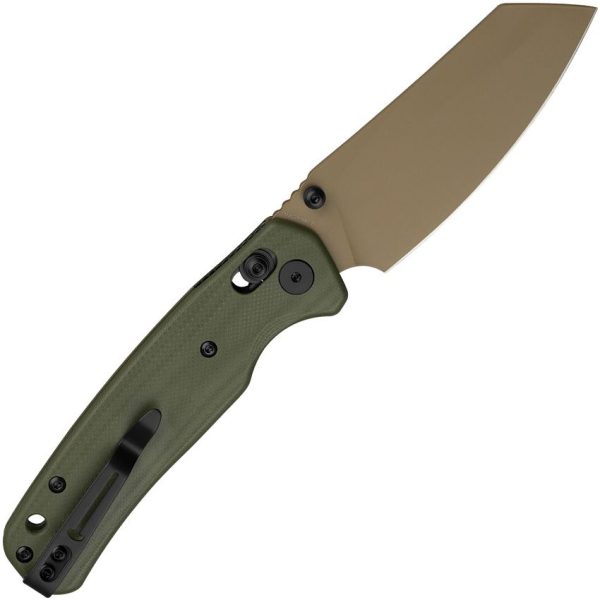 Bestech Cicada's Wing Crossbar OD Green Reverse Tanto