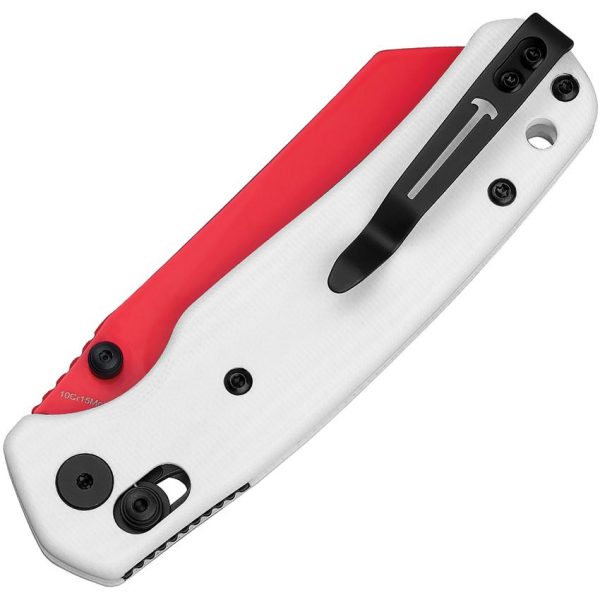 Bestech Cicada's Wing B-Lock White G10 Red Blade
