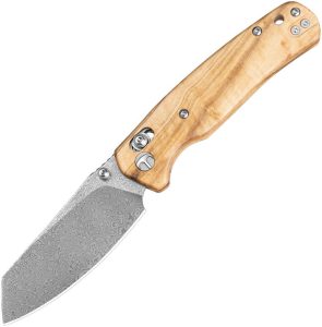 Bestech Cicada's Wing B-Lock Damascus - Olive Wood