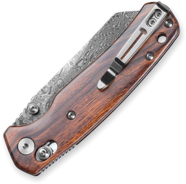 Bestech Cicada's Wing B-Lock Damascus Ironwood