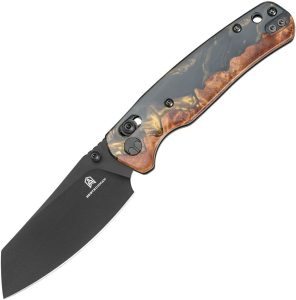 Bestech Knives Cicada's Wing B-Lock Folding Knife Brown Wood Resin