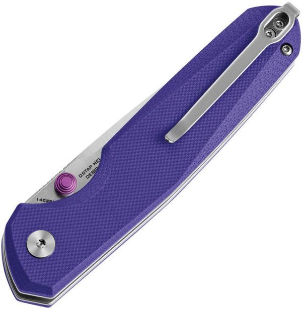 Bestechman Velix Button Lock Purple G10 - 14C28N