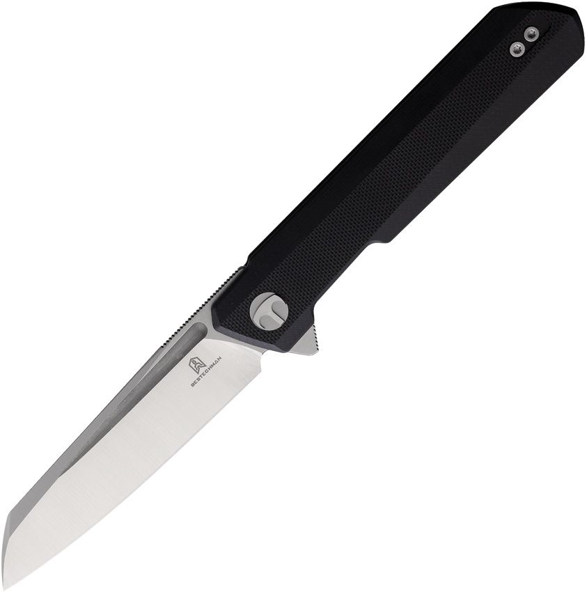Bestech Bestechman Dundee Linerlock Folding Knife 3.5" Black G10