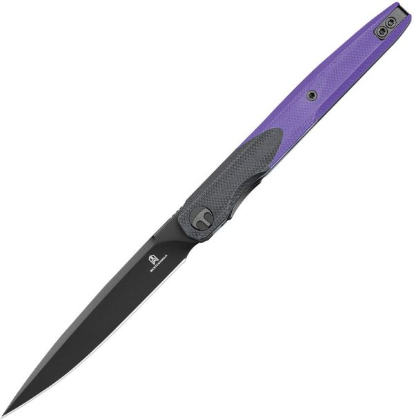 BTKMK14E.jpg Bestech Bestechman Lanza Linerlock Black/Purple G10