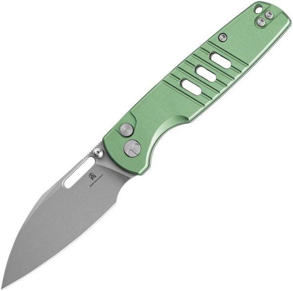 Bestech Knives Vector Button Lock - Green Aluminum