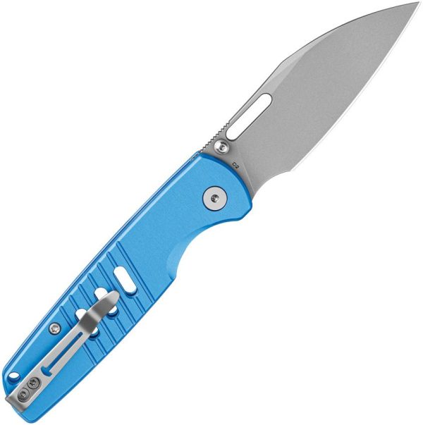 Bestech Knives Vector Button Lock - Blue Aluminum