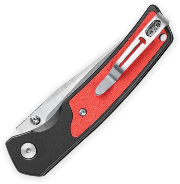 Bestech Knives Icebreaker Button Lock - Black/Red G10