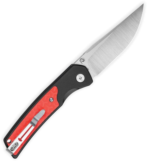 Bestech Knives Icebreaker Button Lock - Black/Red G10