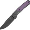 Bestech Knives Icebreaker Button Lock - Black/Purple G10