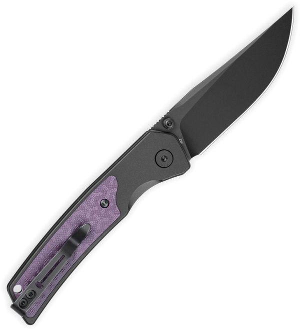 Bestech Knives Icebreaker Button Lock - Black/Purple G10