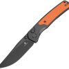 Bestech Icebreaker Button Lock D2 Drop Point - Black/Orange