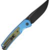 Bestech Icebreaker Button Lock D2 Drop Point - Blue/OD