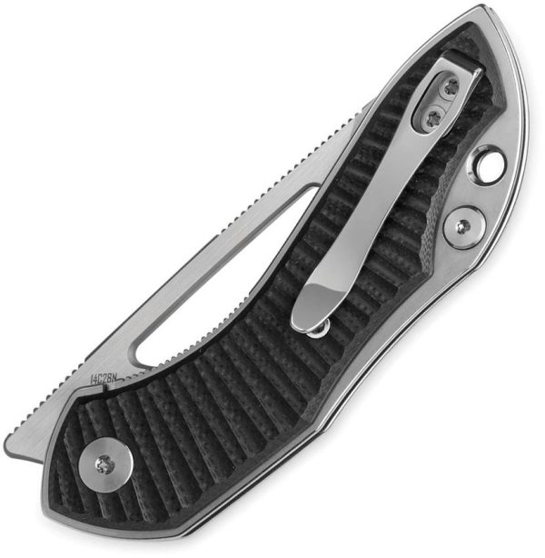 Bestech Triassic Linerlock 14C28N Drop Point - Black G10