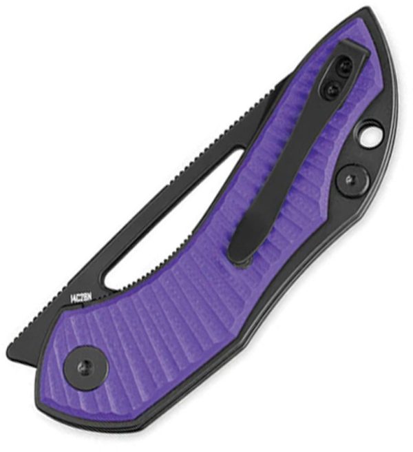 Bestech Triassic Linerlock PVD 14C28N Drop Point - Purple